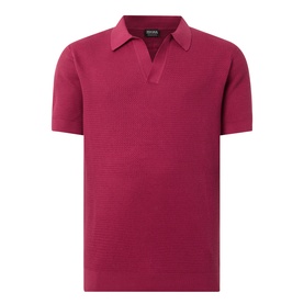 Jacquard Stitch Polo Shirt