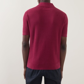 Jacquard Stitch Polo Shirt