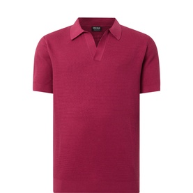 Jacquard Stitch Polo Shirt