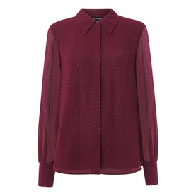 Hot Fix Oversized Sheer Shirt