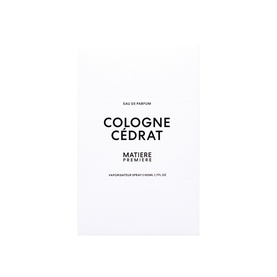 Matiere Premiere Cologne C&eacute;drat Eau de Parfum 50ml white box packaging with bold black typography