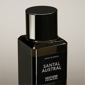 MATIERE PREMIERE Santal Austral Extrait de Parfum 100ml in a black rectangular bottle with cylindrical cap