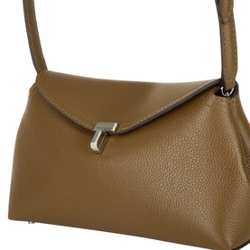 T-Lock Leather Clutch