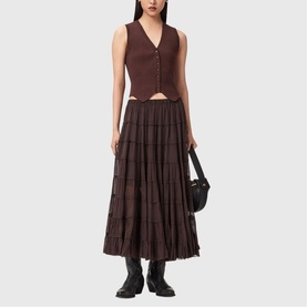 Eva Tiered Flared Skirt