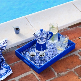 Dolce&Gabbana Porcelain Cups and Stirrer Set - Mediterranean Blue