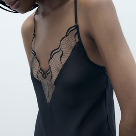 Marabel Lace Trim Chemise