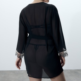 Marisa Lace Trim Kimono