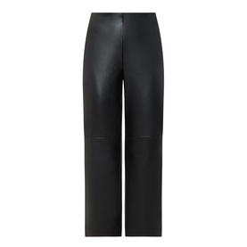 Polsmic Faux Leather Cropped Trousers