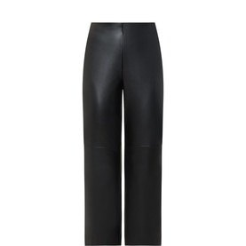 Polsmic Faux Leather Cropped Trousers