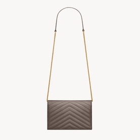 Cassandre Envelope Leather Chain Wallet