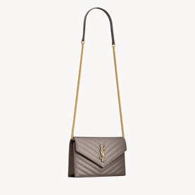 Cassandre Envelope Leather Chain Wallet