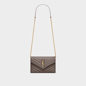 Cassandre Envelope Leather Chain Wallet