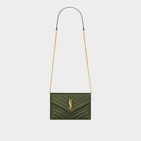 Cassandre Envelope Leather Chain Wallet