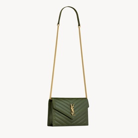 Cassandre Envelope Leather Chain Wallet