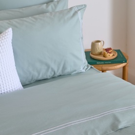 180 Thread Count Evelyn Sage Flat Sheet