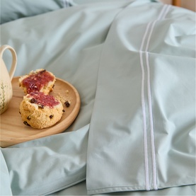 180 Thread Count Evelyn Sage Flat Sheet