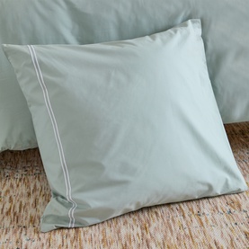 180 Thread Count Evelyn Sage Square Pillowcase