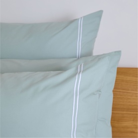 180 Thread Count Evelyn Sage Square Pillowcase