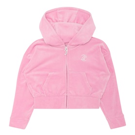 Diamant&eacute; Logo Cropped Zip Sweatshirt