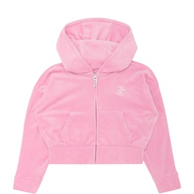 Diamant&eacute; Logo Cropped Zip Sweatshirt