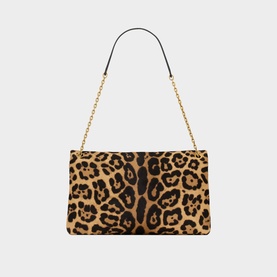 Envelope Large Leopard Print Shoulder Bag