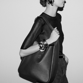 Le 5 &Agrave; 7 Supple Large Leather Hobo Bag