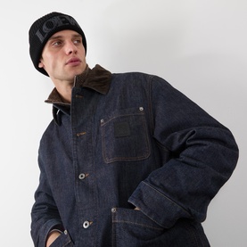 Ribbed Logo Beanie Hat