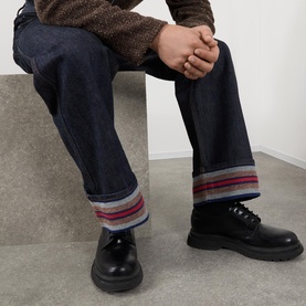 Striped Cuff Jeans