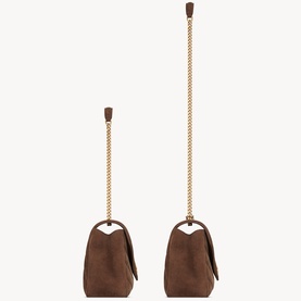 Loulou Medium Quilted Suede Chain Bag
