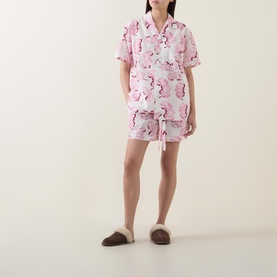Feather Top & Shorts Pyjama Set