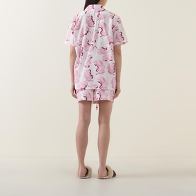 Feather Top & Shorts Pyjama Set