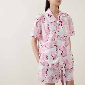 Feather Top & Shorts Pyjama Set