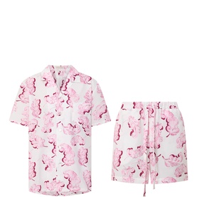Feather Top & Shorts Pyjama Set