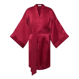 Tie-Fastening Silk Robe