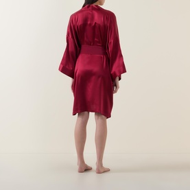Tie-Fastening Silk Robe