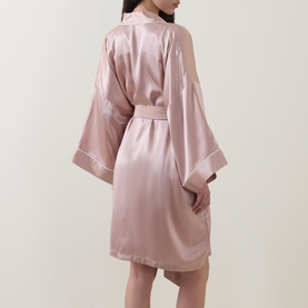 Piped Silk Robe