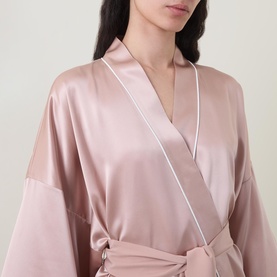 Piped Silk Robe