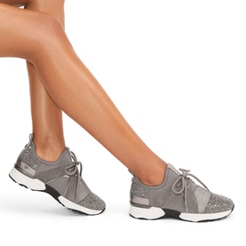 Tempo Crystal Embellished Elastic Trainers