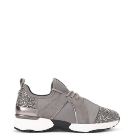 Tempo Crystal Embellished Elastic Trainers