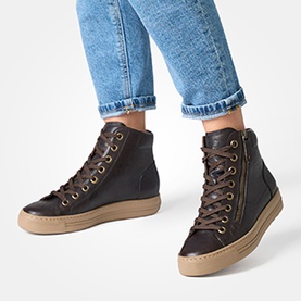 Lace Up High-Top Trainers