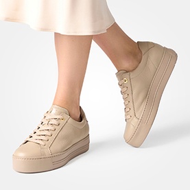 Lace Up Leather Trainers