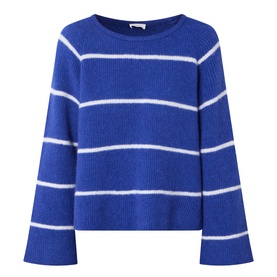 Vitow Striped Ribbed Knit Sweater