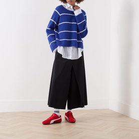Vitow Striped Ribbed Knit Sweater
