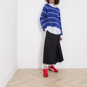 Vitow Striped Ribbed Knit Sweater