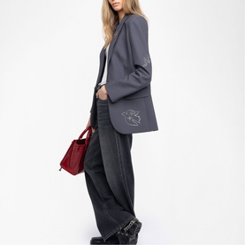 Vival Embroidered Single-Breasted Blazer