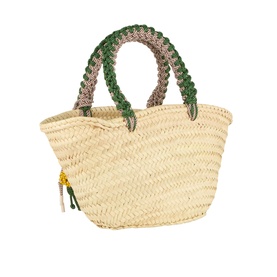Macrame Midi Basket Tote Bag
