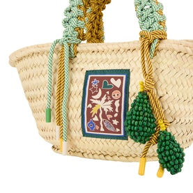 Macrame Mini Basket Tote Bag