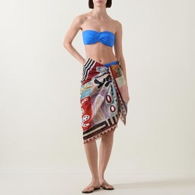 Michelle Silk Fringe Scarf