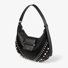 Bar Studded Small Hobo Bag