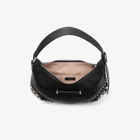 Bar Studded Small Hobo Bag